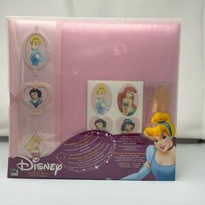 New Disney Princess Pink Scrapbook Album with Protective Features